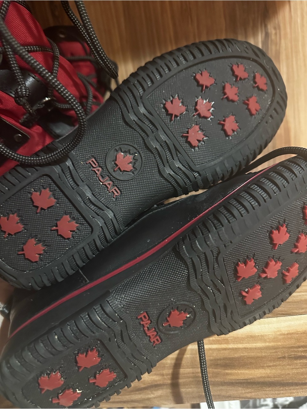 Pajar Red and Black Insulated Lace-Up Snow Boots - Picture 6 of 7